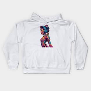 Girl with Headphones Kids Hoodie